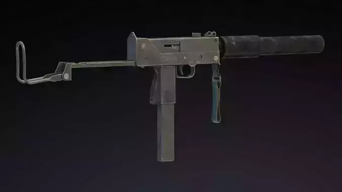 MAC 10 Low Poly Low-poly 3D model