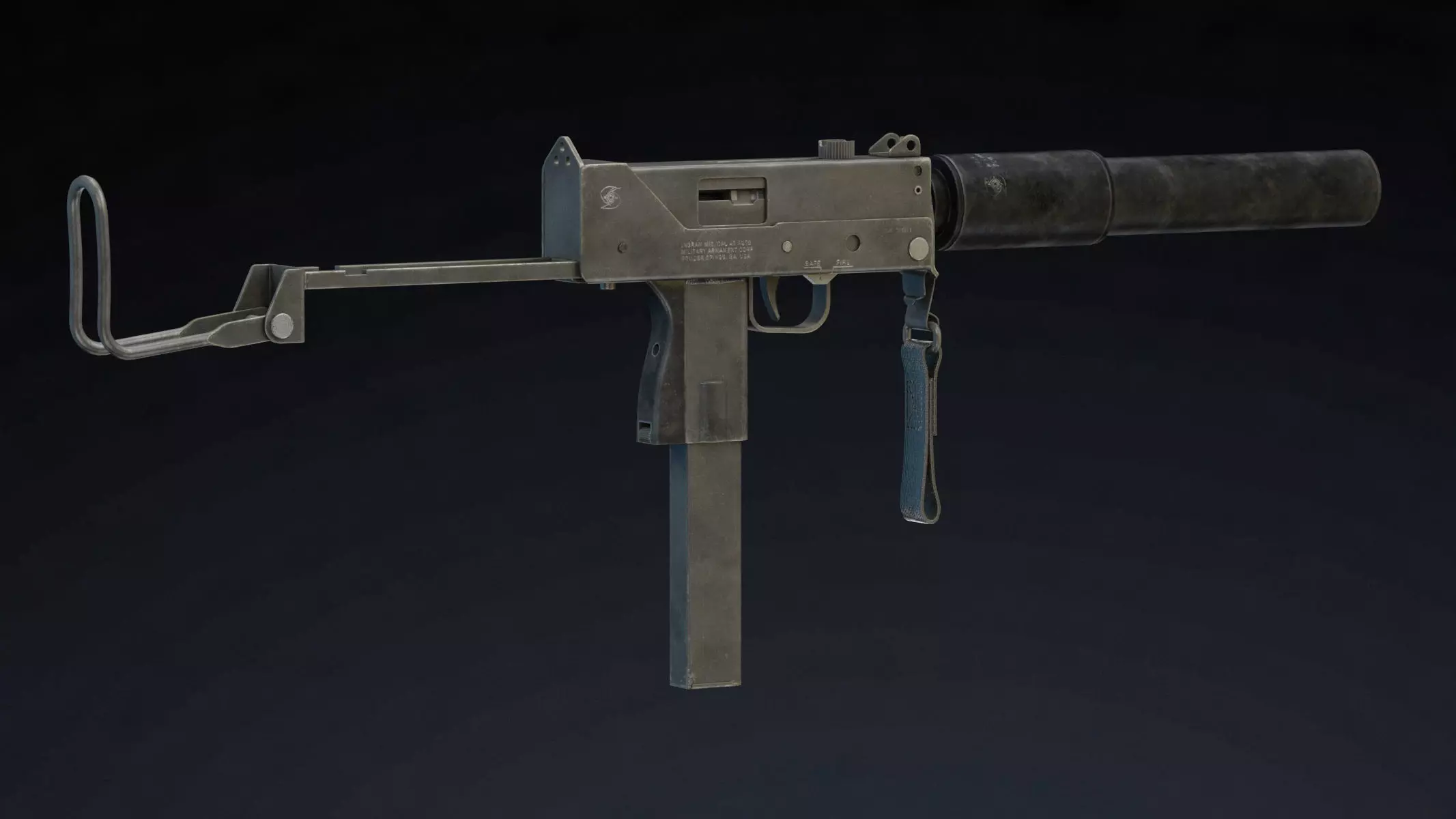 MAC 10 Low Poly Low-poly 3D model_0