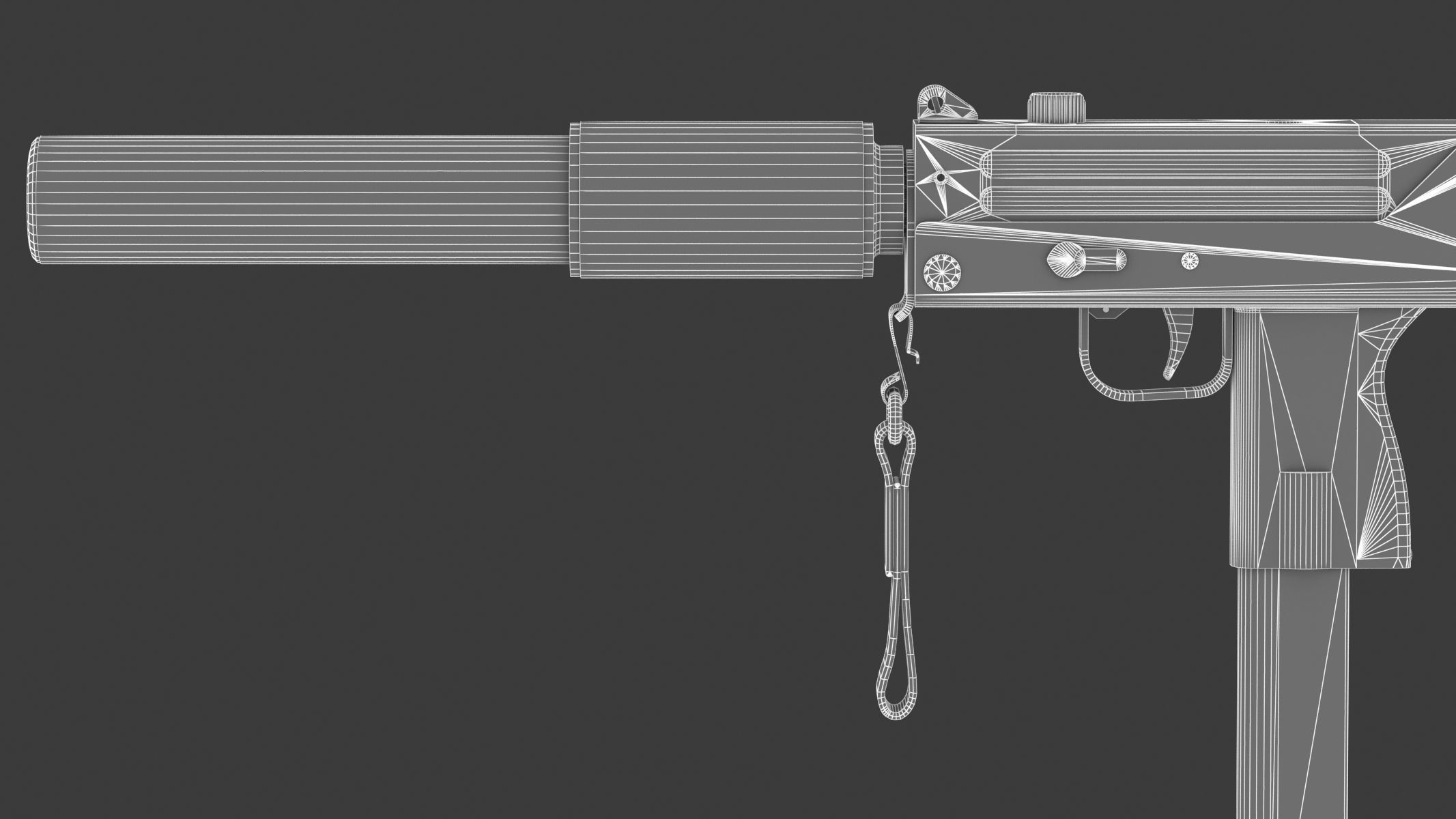 MAC 10 Low Poly Low-poly 3D model_22