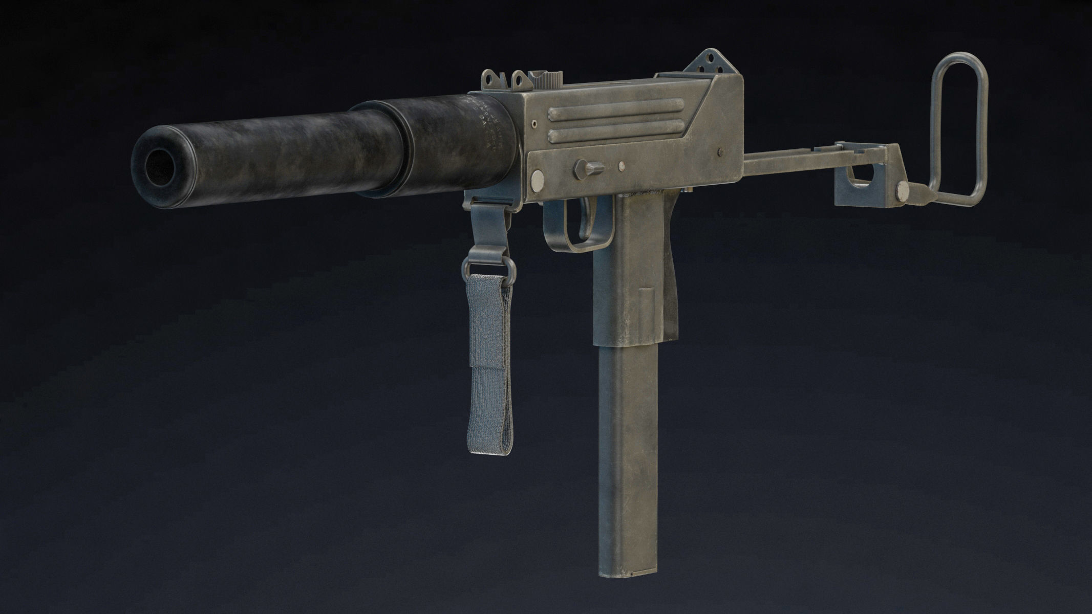 MAC 10 Low Poly Low-poly 3D model_3