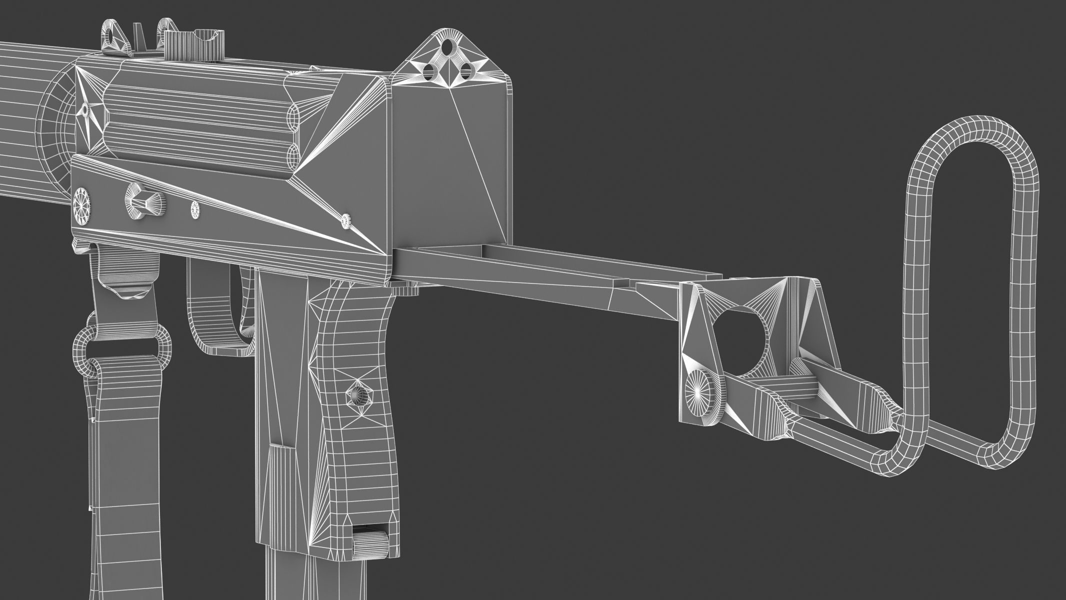 MAC 10 Low Poly Low-poly 3D model_21