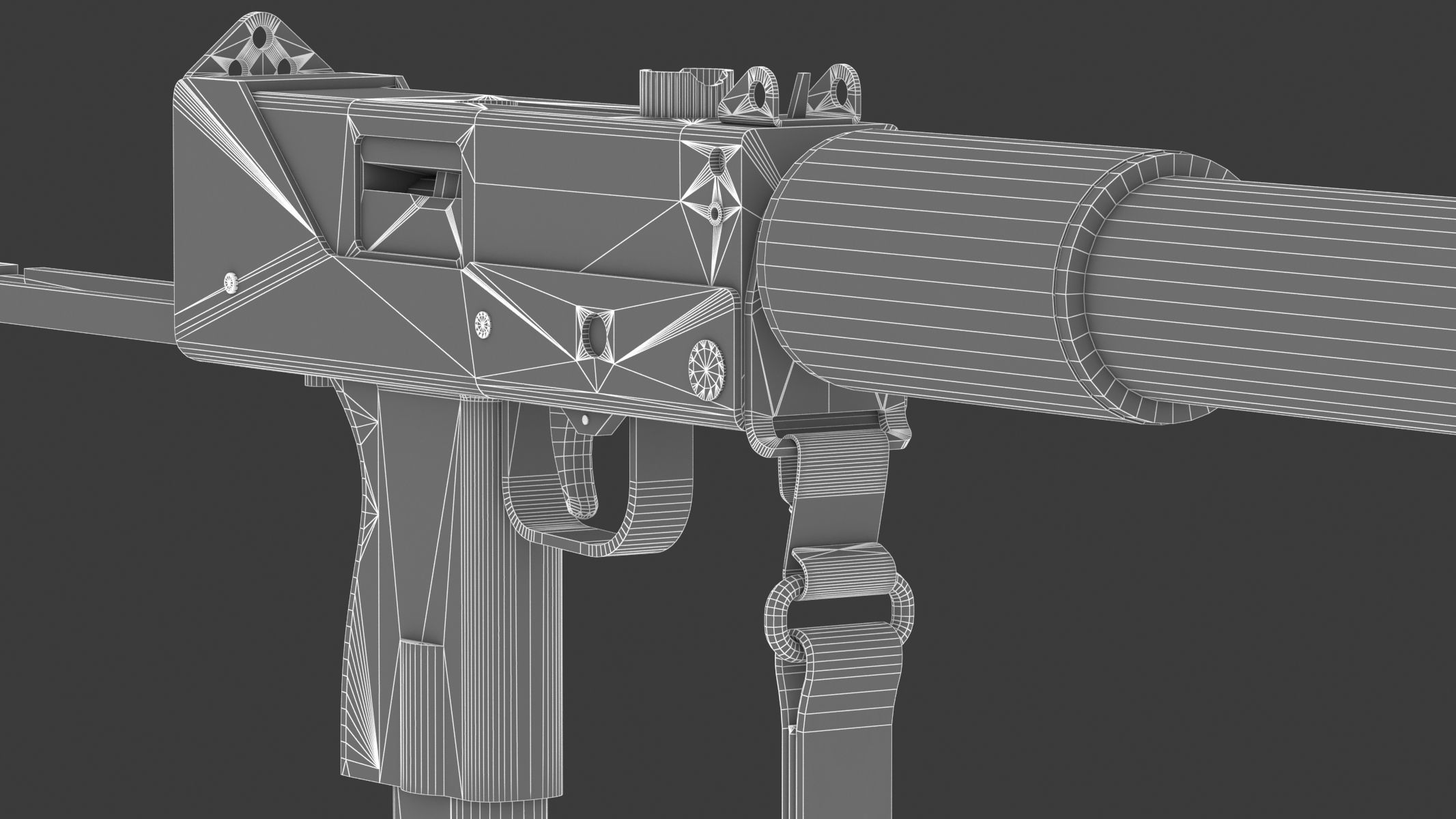 MAC 10 Low Poly Low-poly 3D model_24