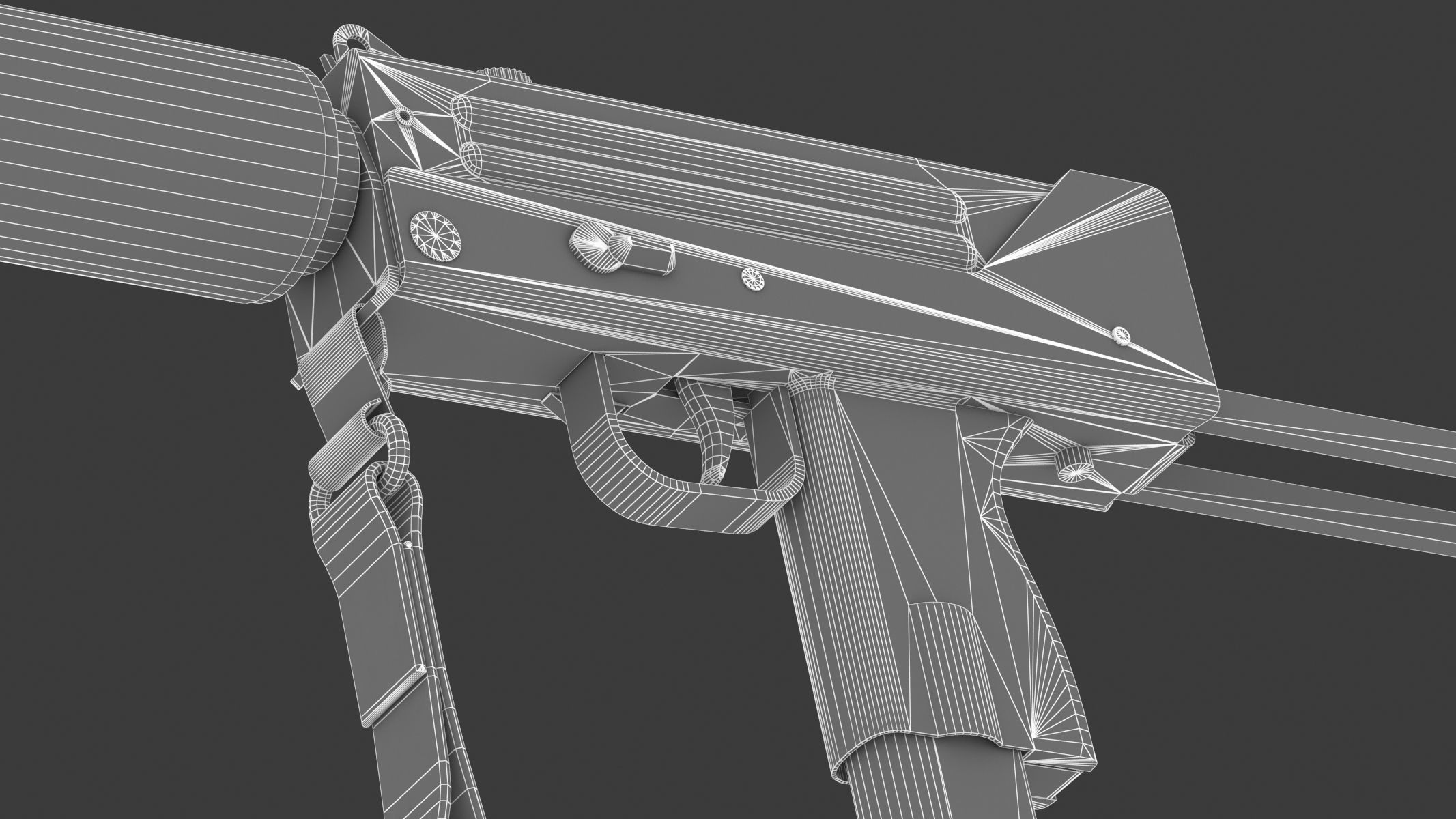 MAC 10 Low Poly Low-poly 3D model_28