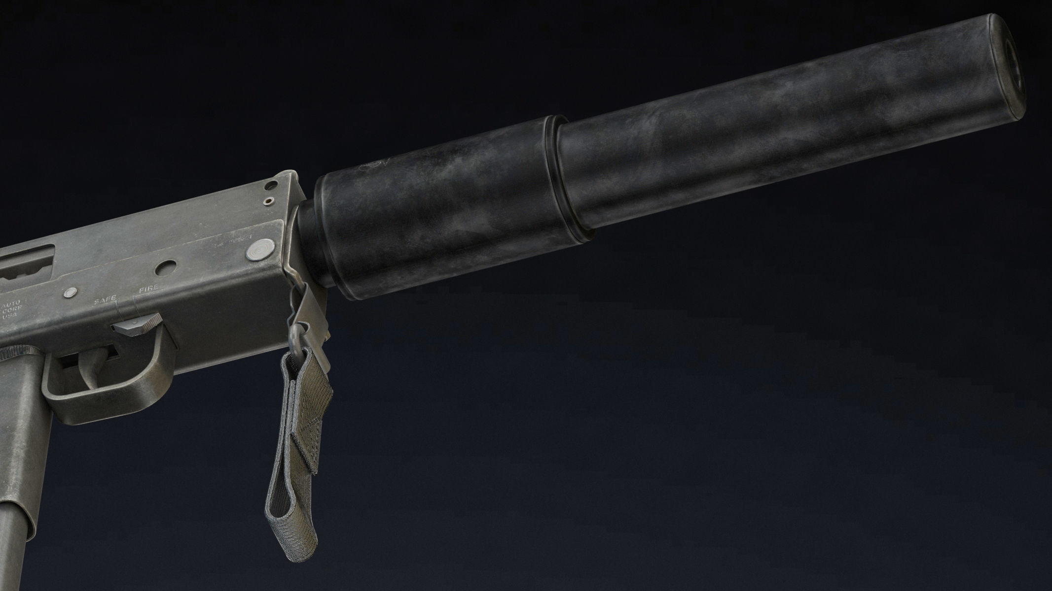 MAC 10 Low Poly Low-poly 3D model_12