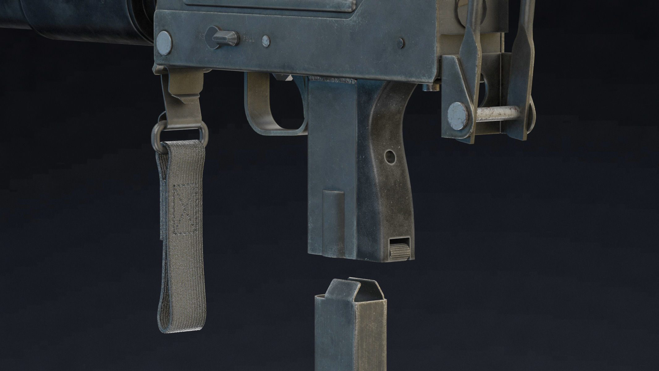 MAC 10 Low Poly Low-poly 3D model_14