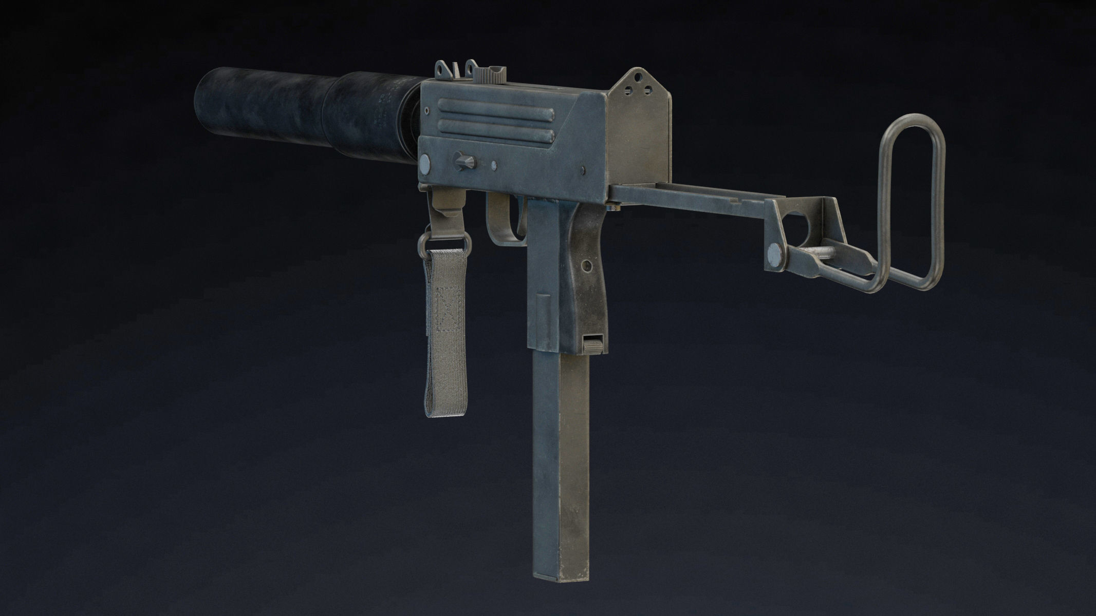 MAC 10 Low Poly Low-poly 3D model_1