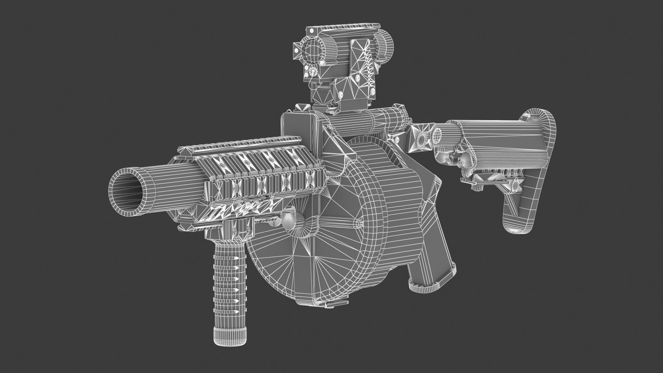 Milkor MGL Low Poly Low-poly 3D model_18