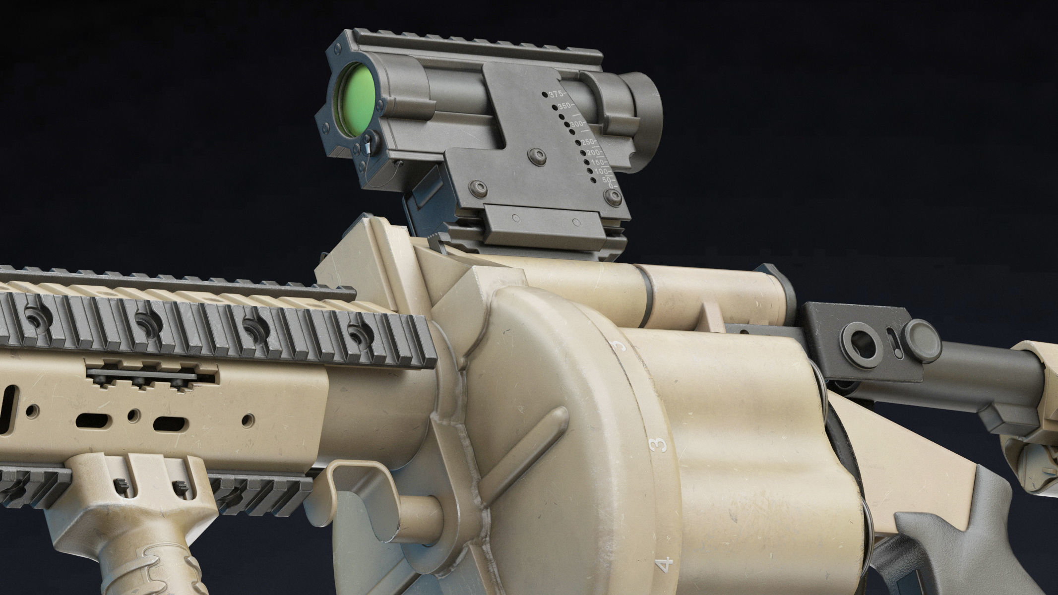 Milkor MGL Low Poly Low-poly 3D model_13