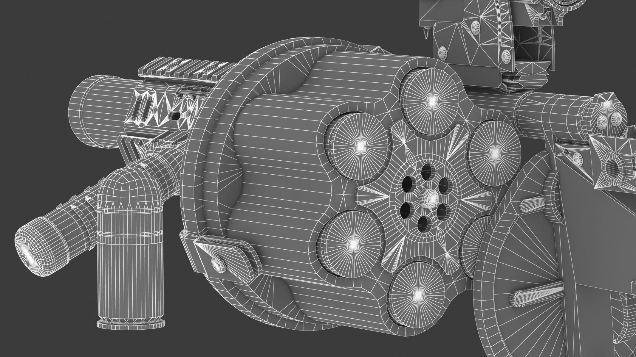 Milkor MGL Low Poly Low-poly 3D model_29