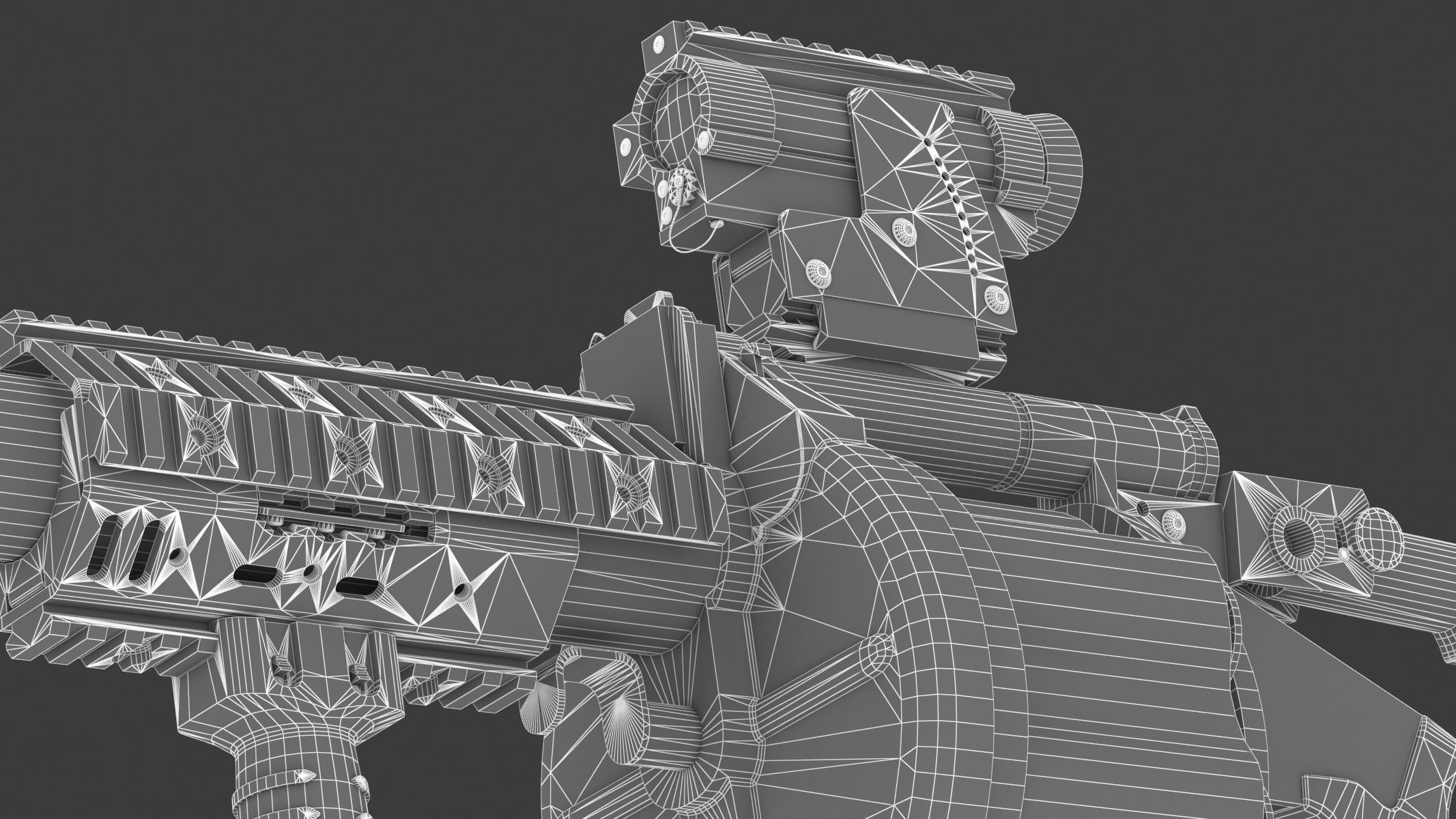 Milkor MGL Low Poly Low-poly 3D model_27