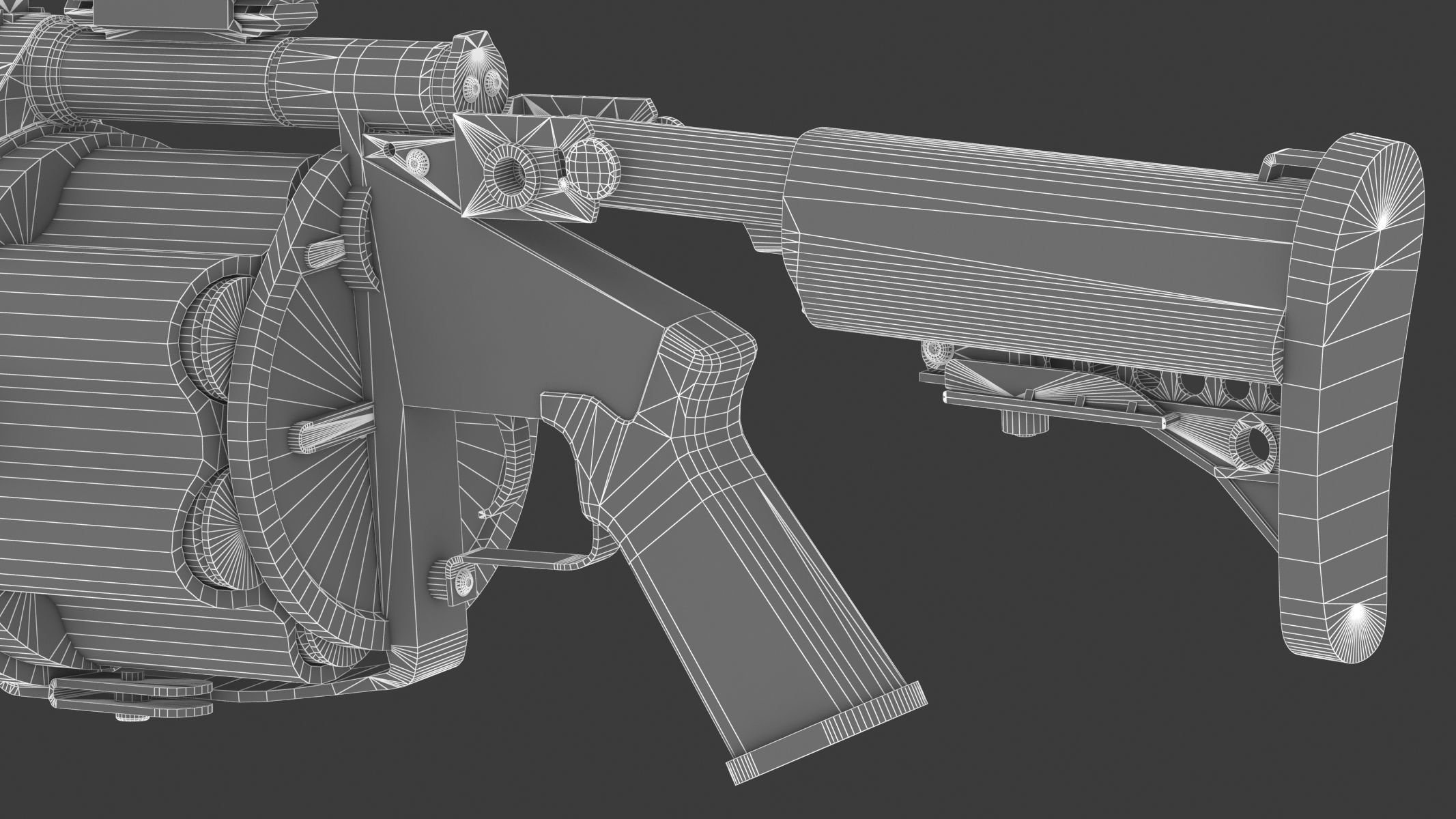 Milkor MGL Low Poly Low-poly 3D model_21