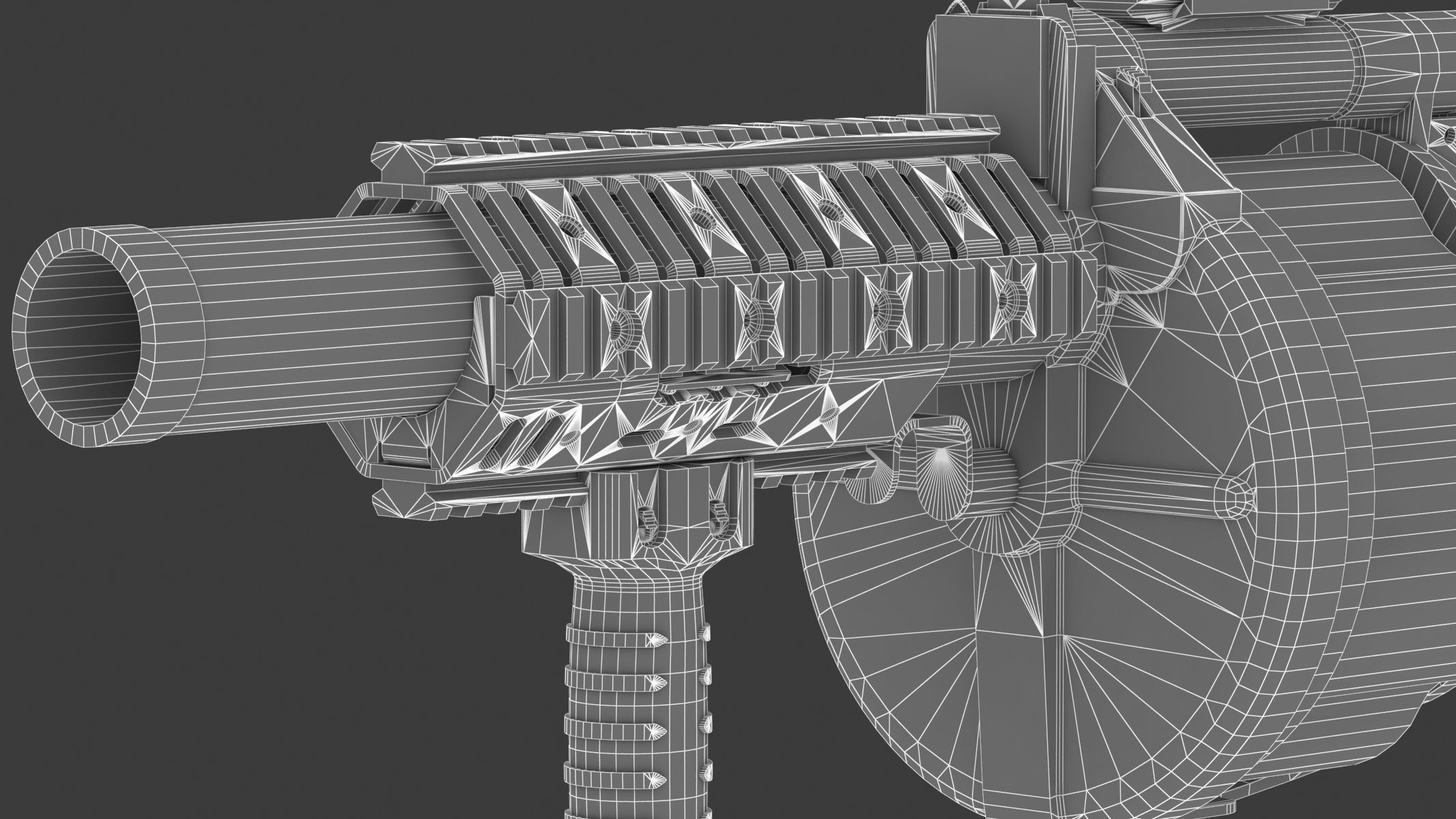 Milkor MGL Low Poly Low-poly 3D model_23