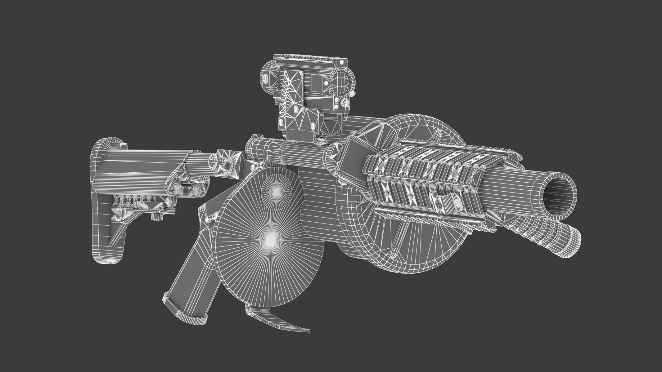 Milkor MGL Low Poly Low-poly 3D model_19