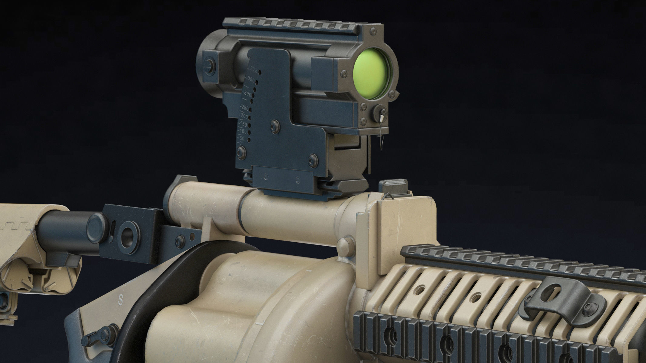 Milkor MGL Low Poly Low-poly 3D model_9