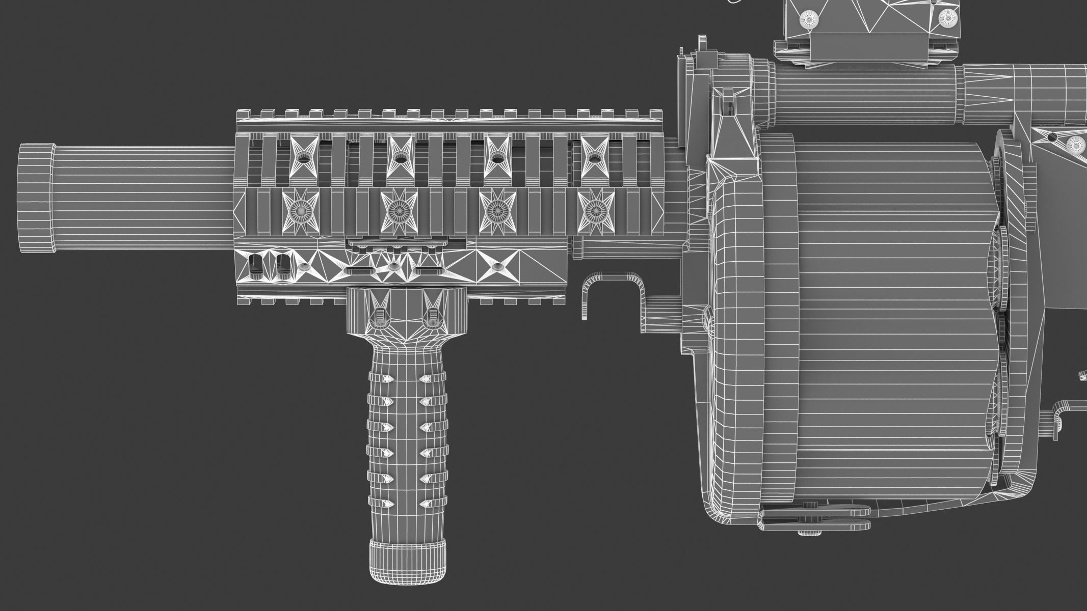 Milkor MGL Low Poly Low-poly 3D model_22