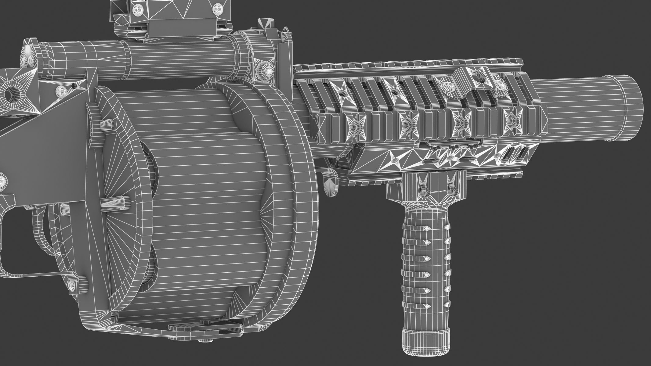Milkor MGL Low Poly Low-poly 3D model_20