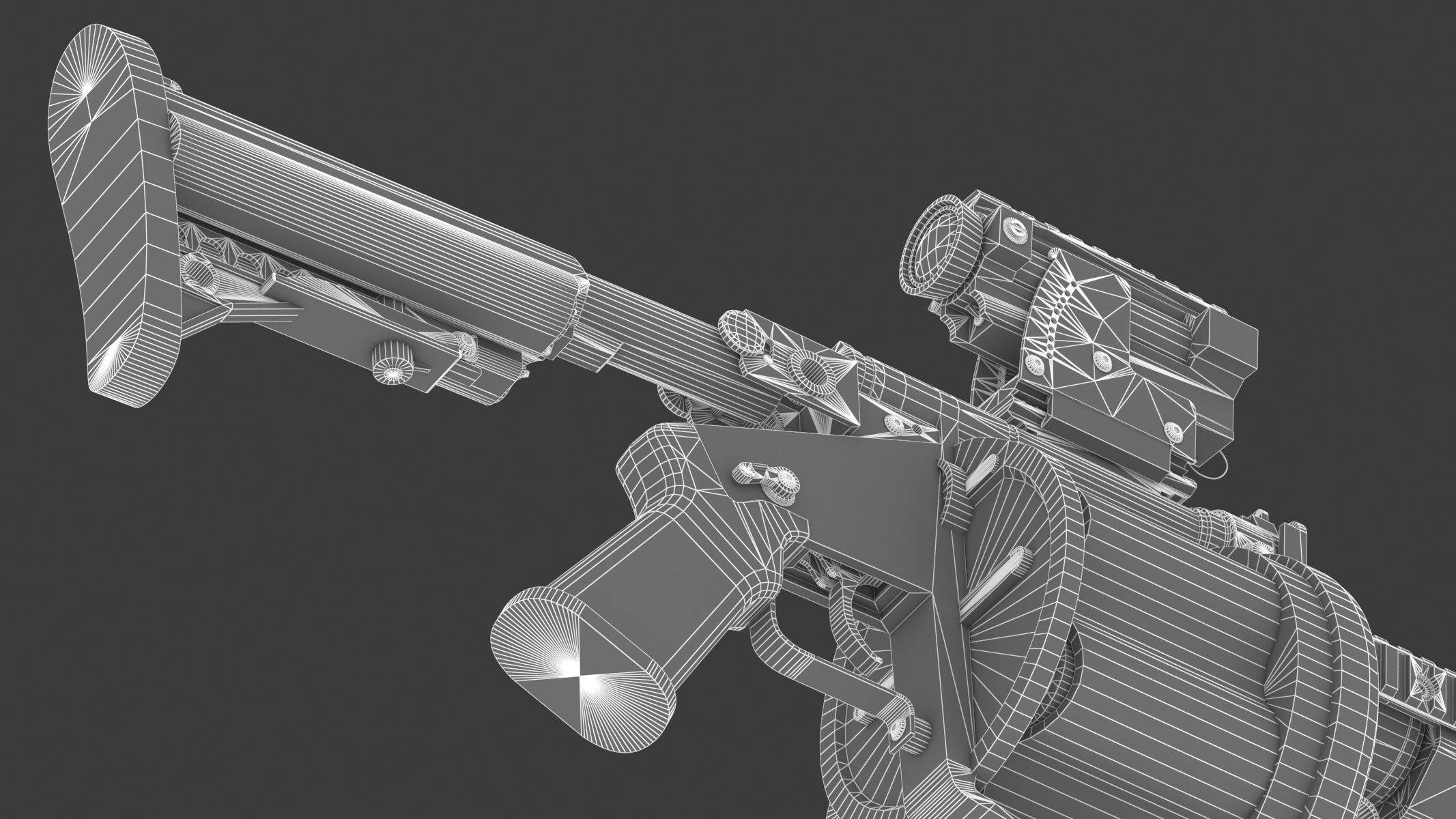 Milkor MGL Low Poly Low-poly 3D model_25