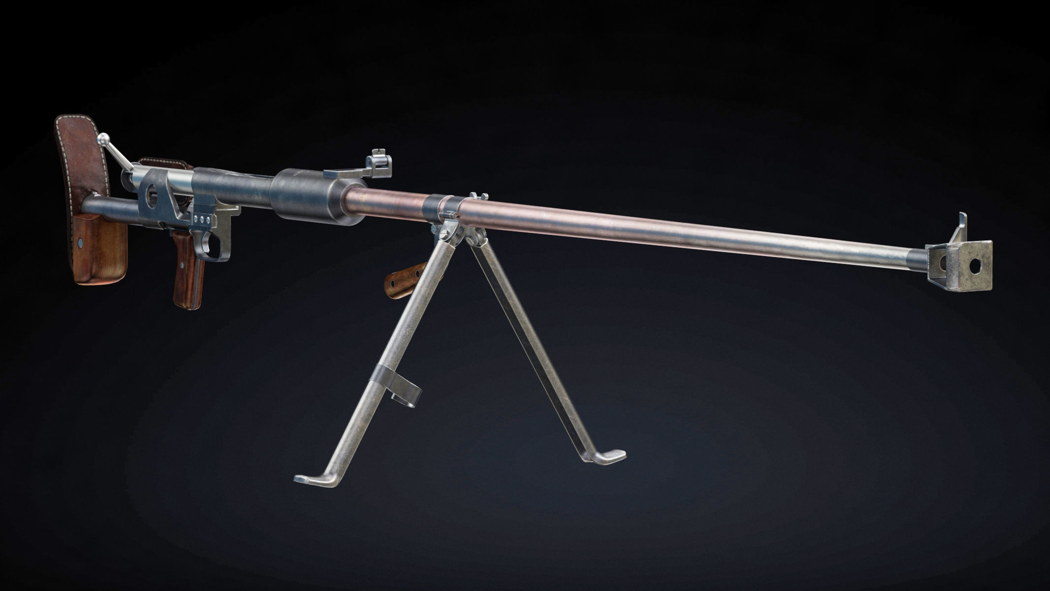  PTRD 41 Low Poly Low-poly 3D model_4