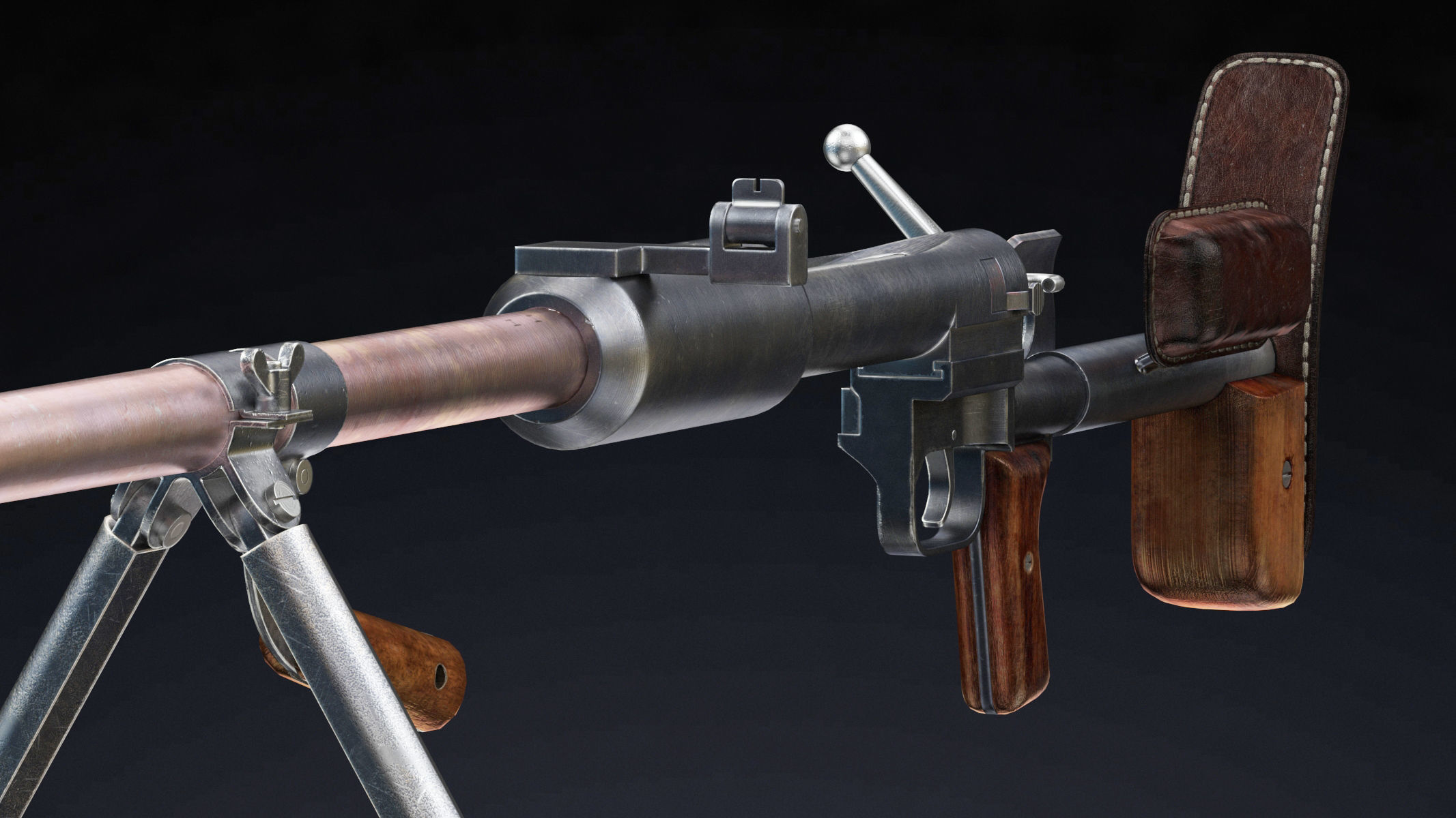  PTRD 41 Low Poly Low-poly 3D model_8