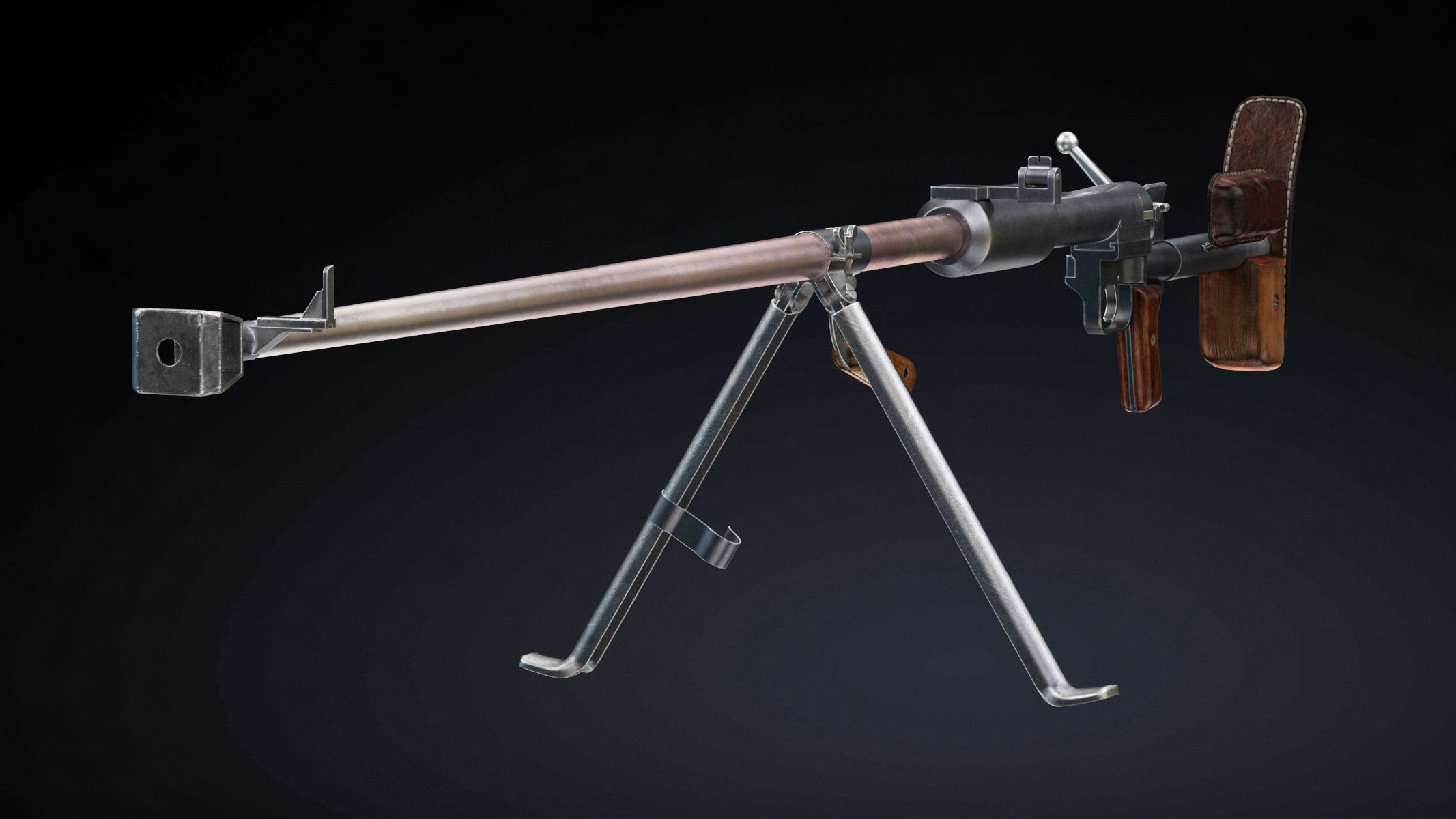  PTRD 41 Low Poly Low-poly 3D model_3