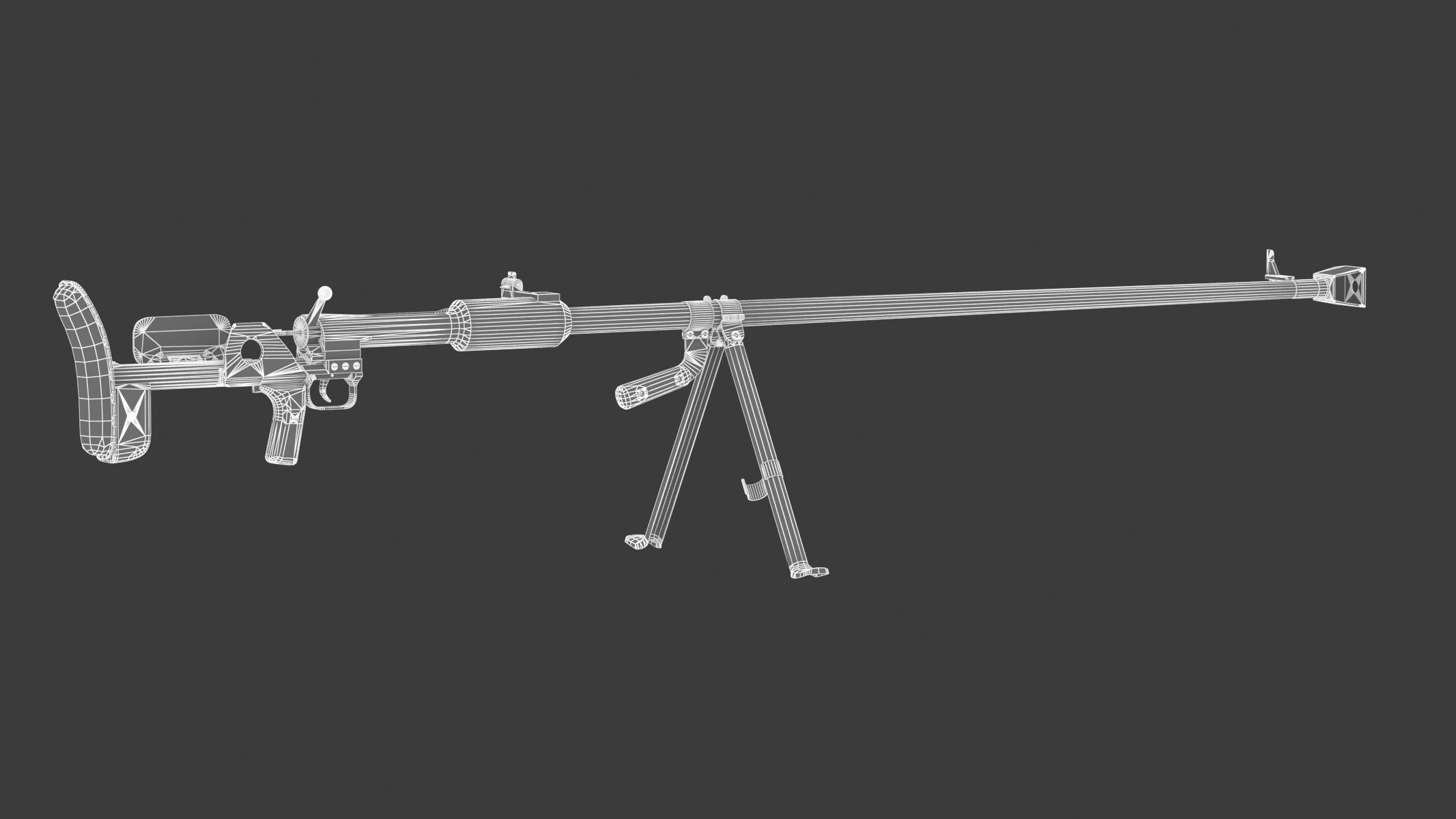  PTRD 41 Low Poly Low-poly 3D model_10