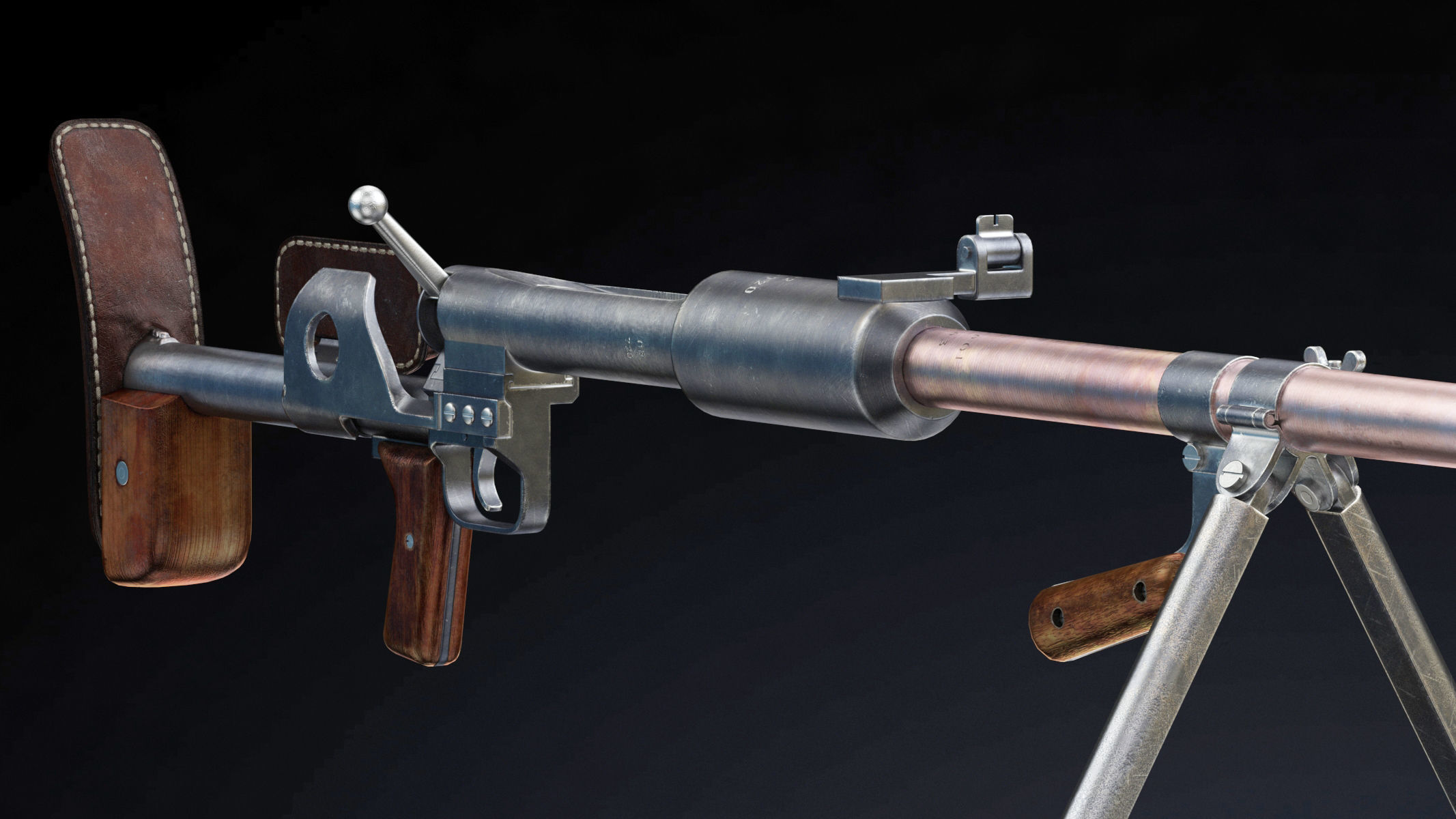  PTRD 41 Low Poly Low-poly 3D model_9