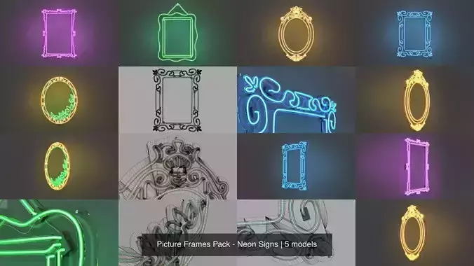 Picture Frames Pack - Neon Signs