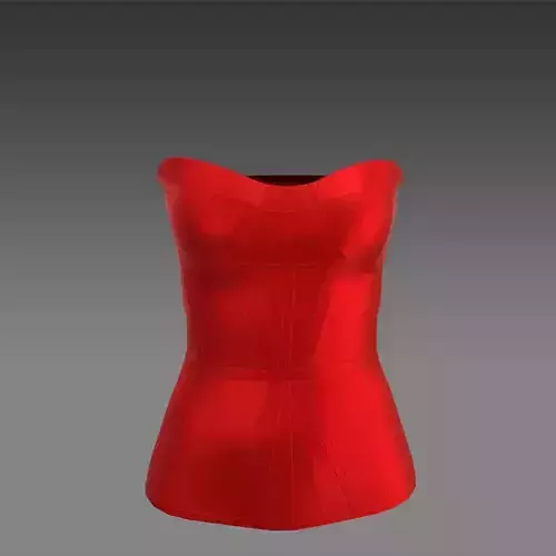CORSET SLIK SATIN LOOK RED CORSET MODERN ELEGANCE LOOK