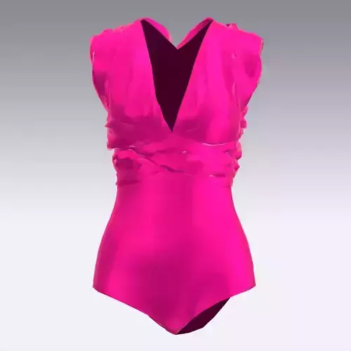 BODYSUIT PINK COLOR DRAPED STRAP LOOK