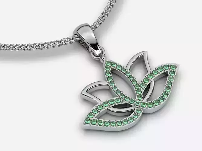 Leaves pendant silver gold jewelry printable 3D model