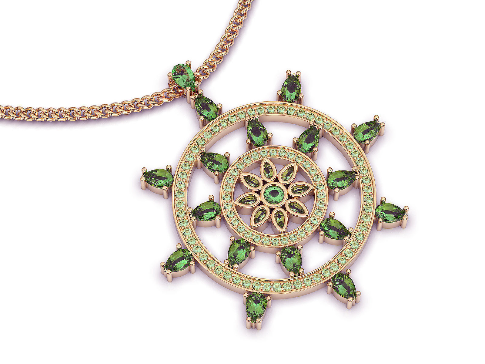 Anchor pendant sterling gold printable jewelry 3D model 3D print model_2