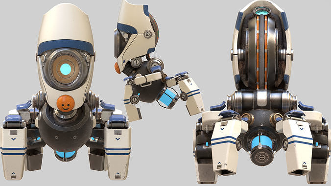 Sentry Bot  Bullet Ville Low-poly 3D model