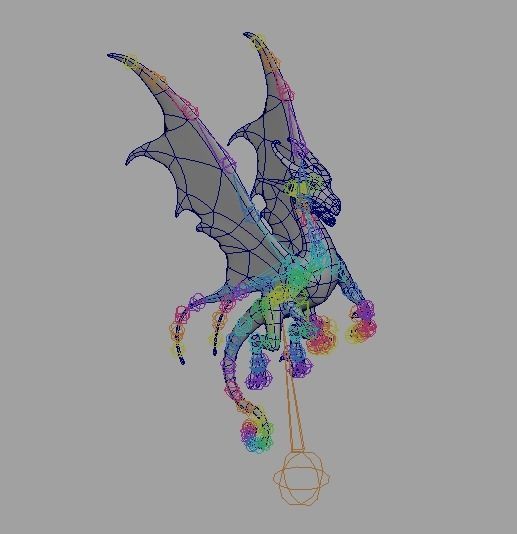 Cartoon Dragon 2 Low-poly 3D model_6