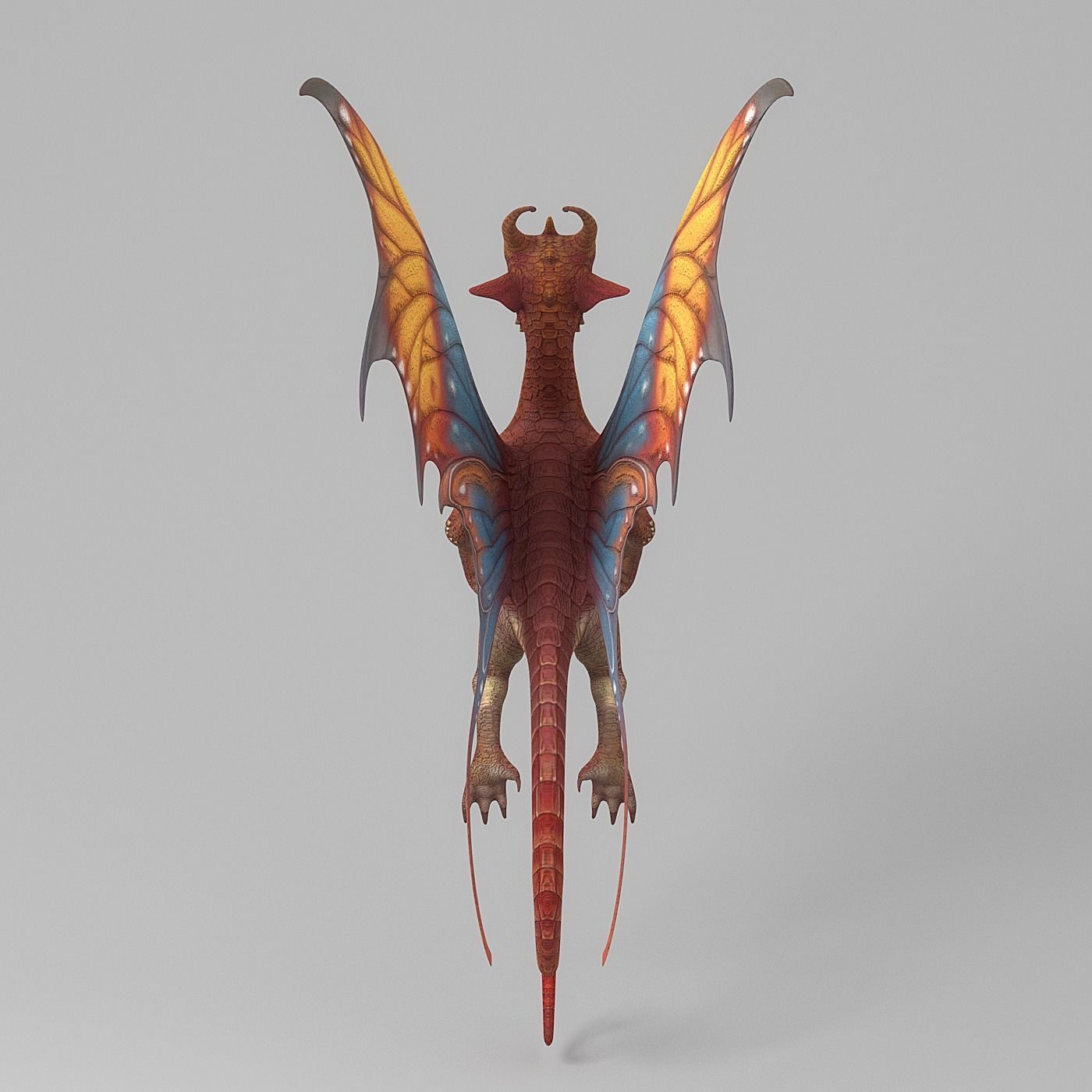 Cartoon Dragon 2 Low-poly 3D model_3