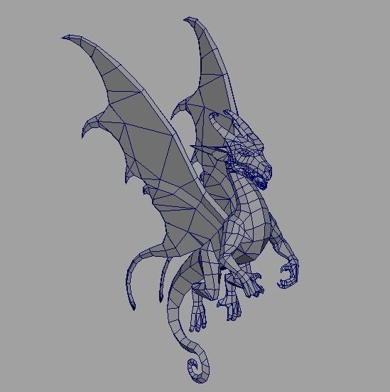 Cartoon Dragon 2 Low-poly 3D model_5