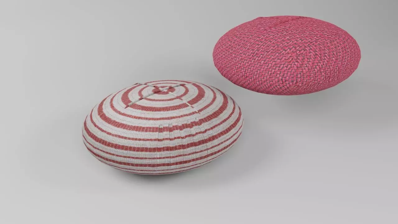 pufig two striped balls 3D model_0