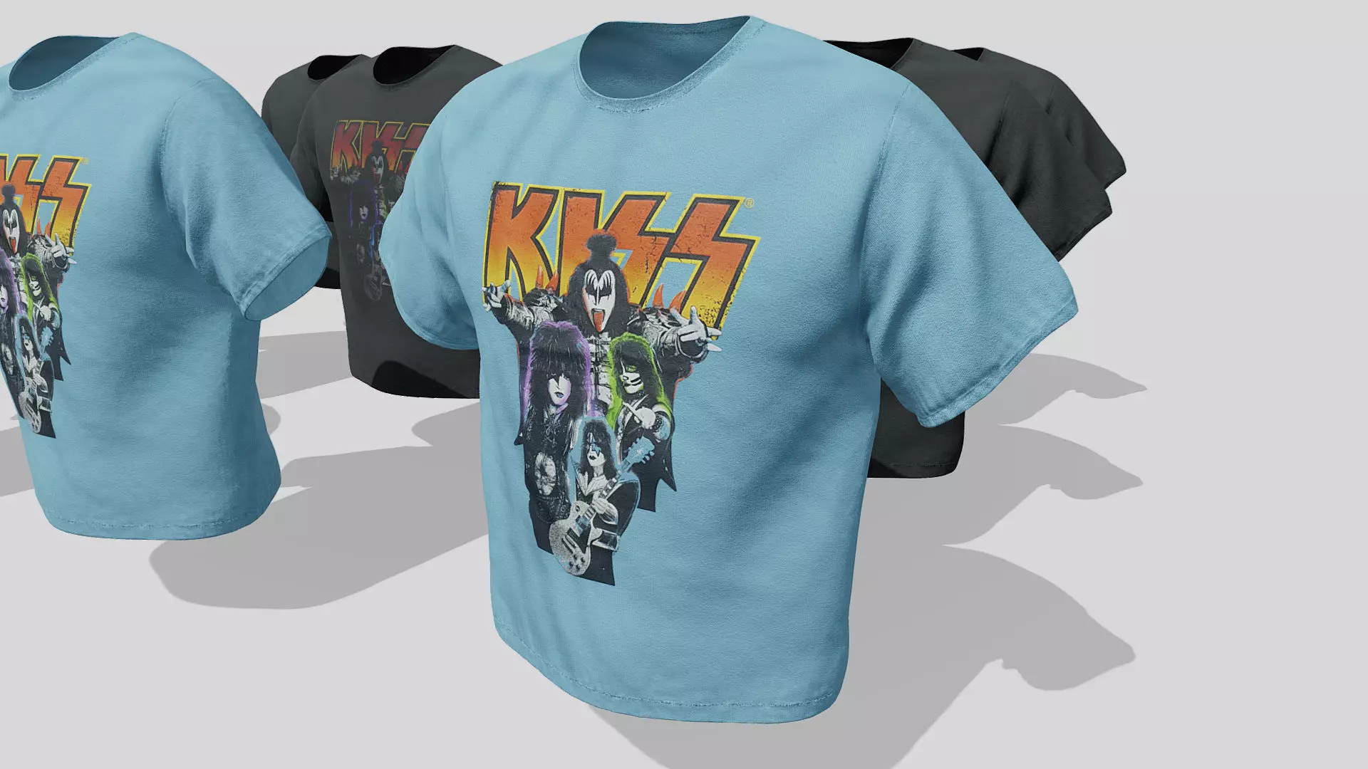 Band T Shirt Low-poly 3D model_0