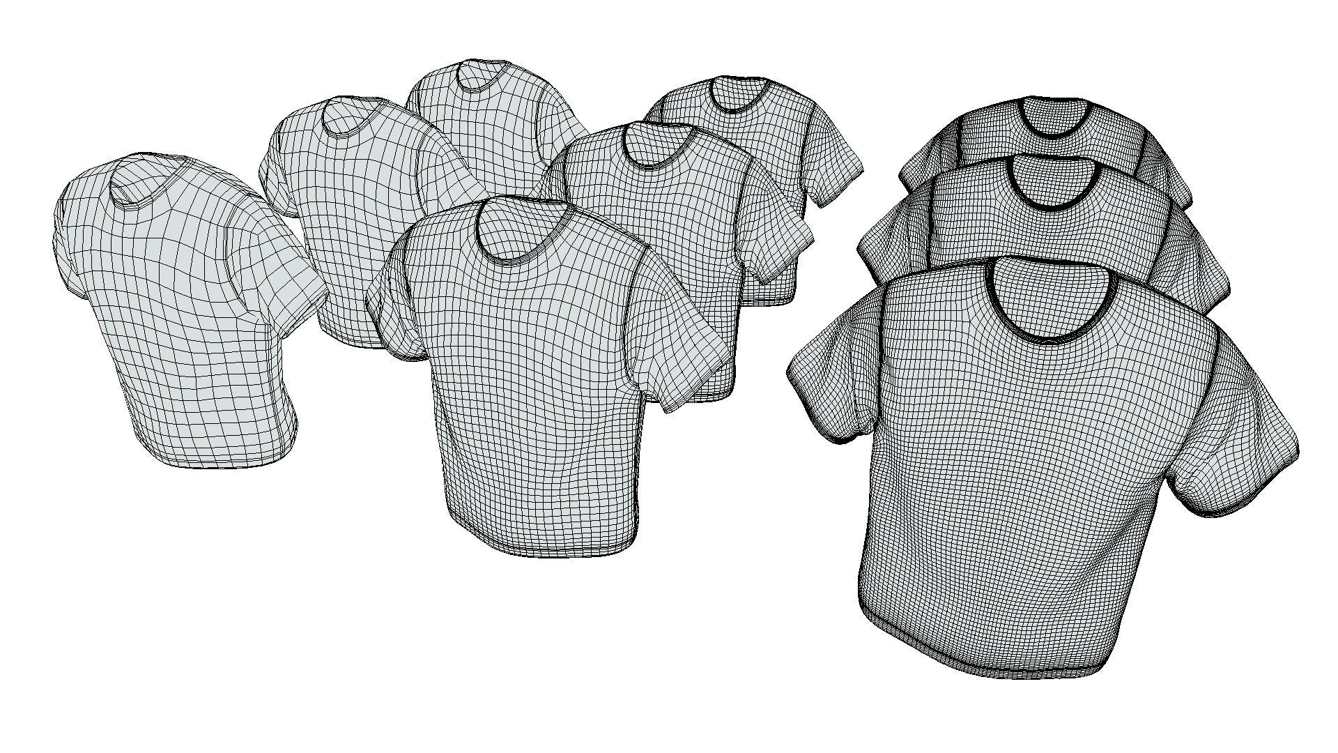 Band T Shirt Low-poly 3D model_3