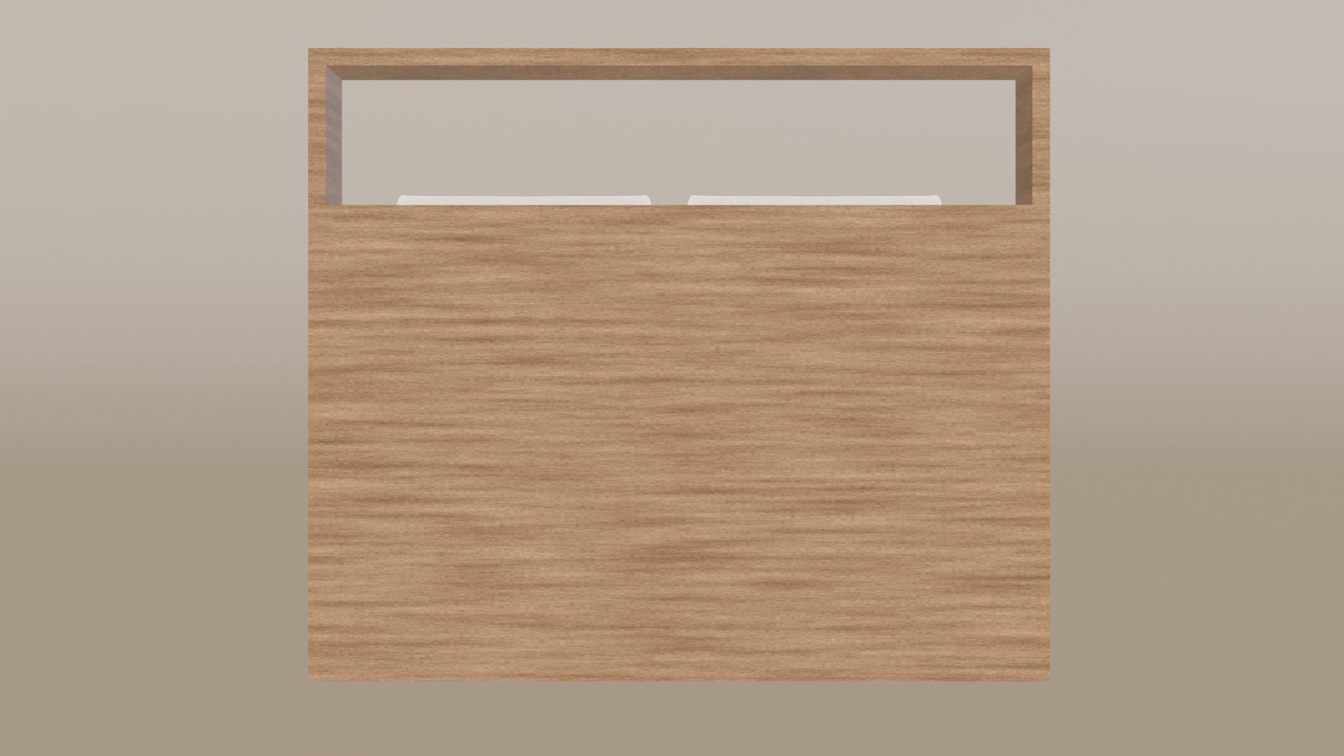 Minimal Wood Bed with Mattress Sheet and Pillow 3D model_5