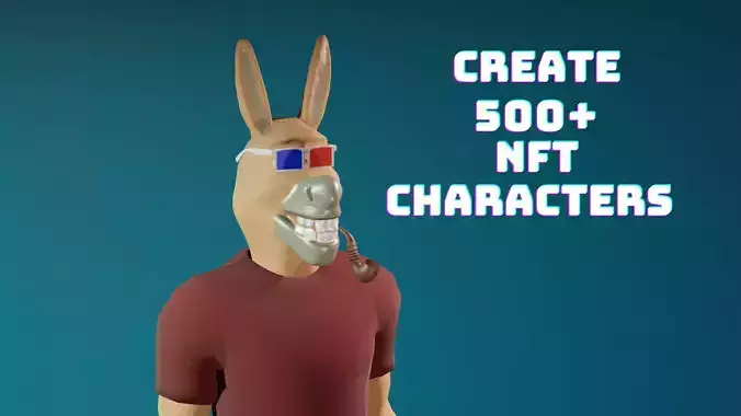 Donkey Man - 3d NFT Characters
