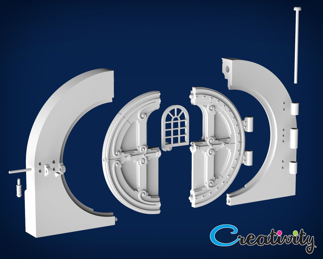 HOBBIT HOUSE DOOR 3D print model_6