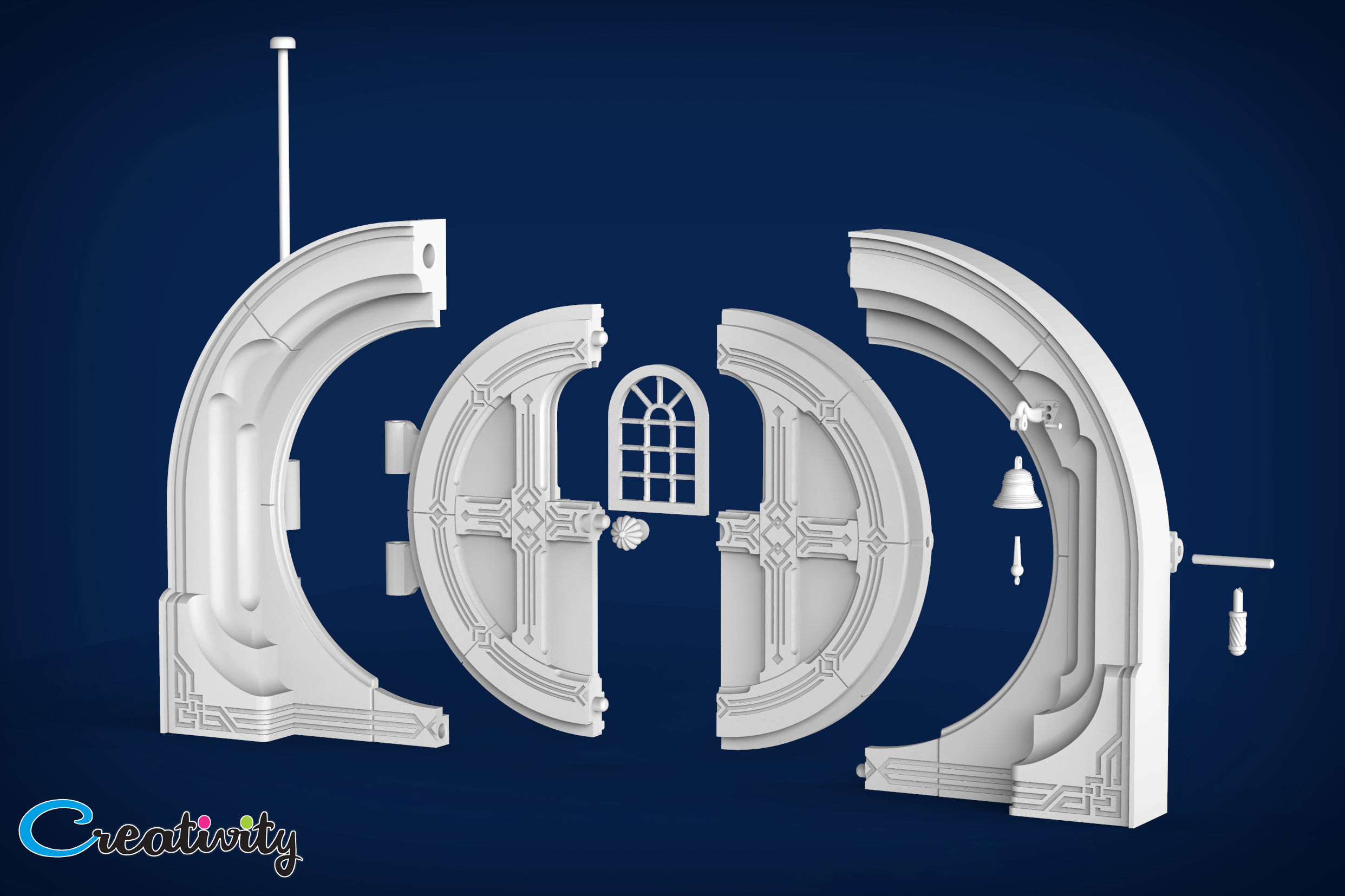 HOBBIT HOUSE DOOR 3D print model_5