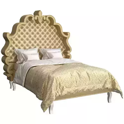 Maria Tufted California King Bed 3d model Low-poly 3D model