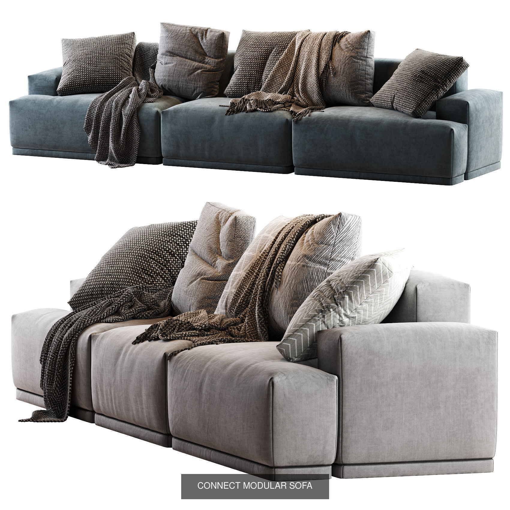 CONNECT MODULAR Sofas 3D Model Collection_2