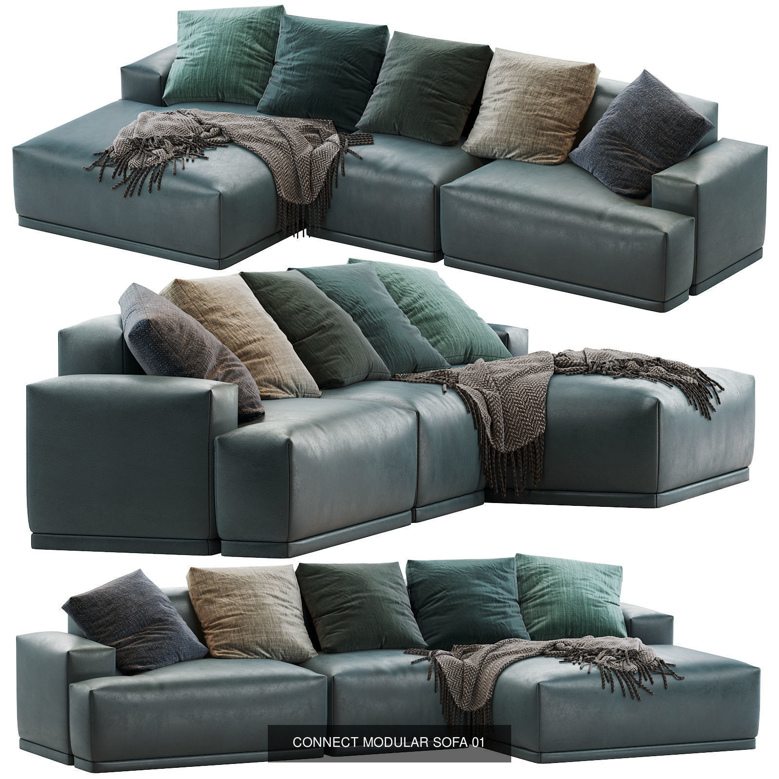CONNECT MODULAR Sofas 3D Model Collection_14