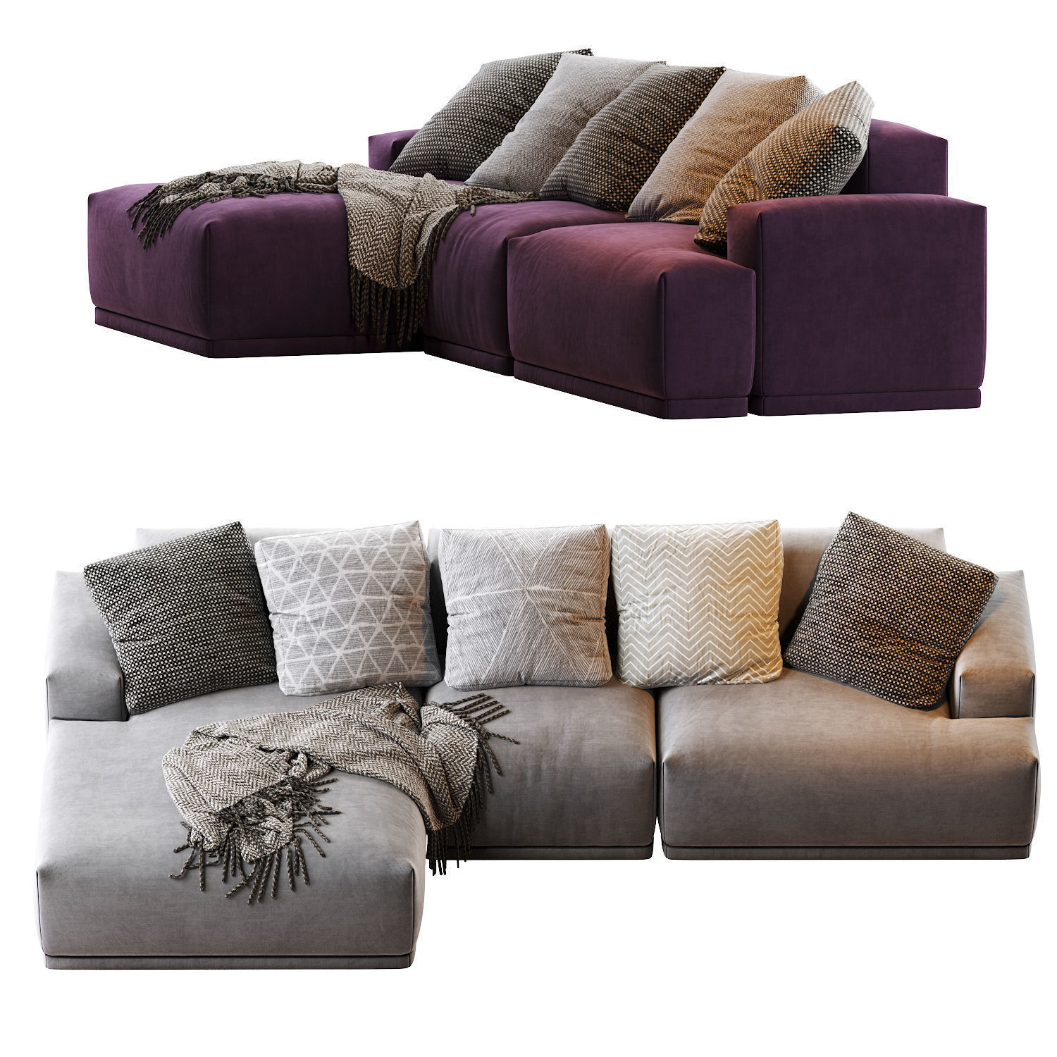 CONNECT MODULAR Sofas 3D Model Collection_17