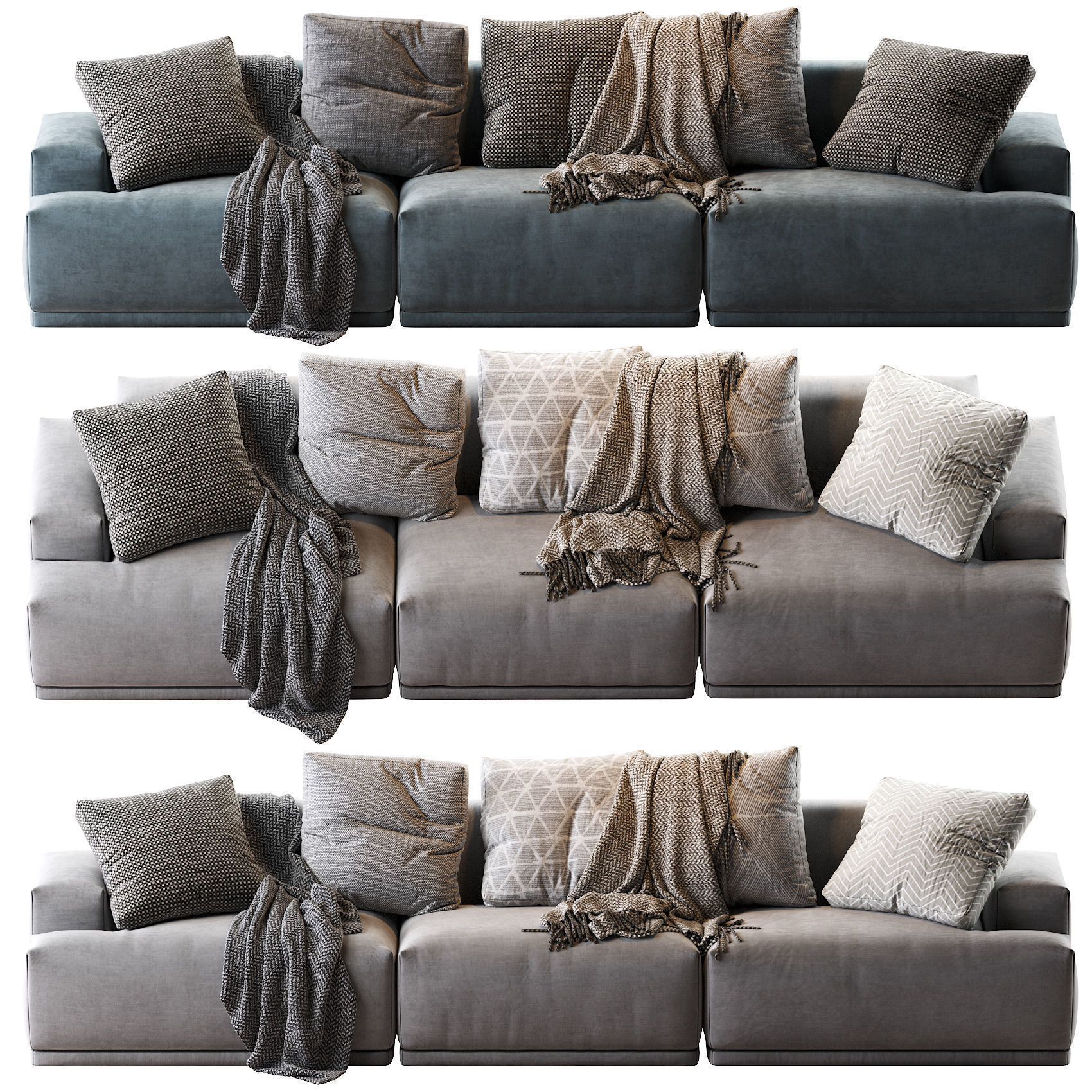 CONNECT MODULAR Sofas 3D Model Collection_24