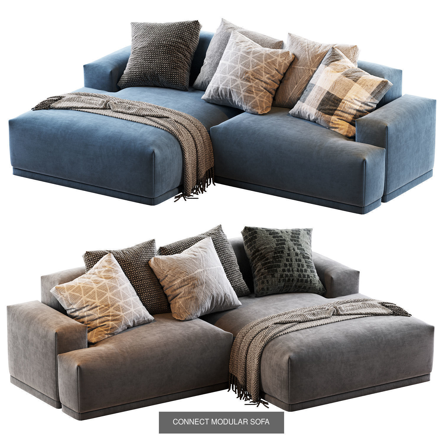 CONNECT MODULAR Sofas 3D Model Collection_7