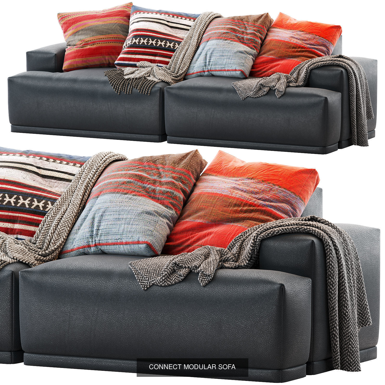 CONNECT MODULAR Sofas 3D Model Collection_12