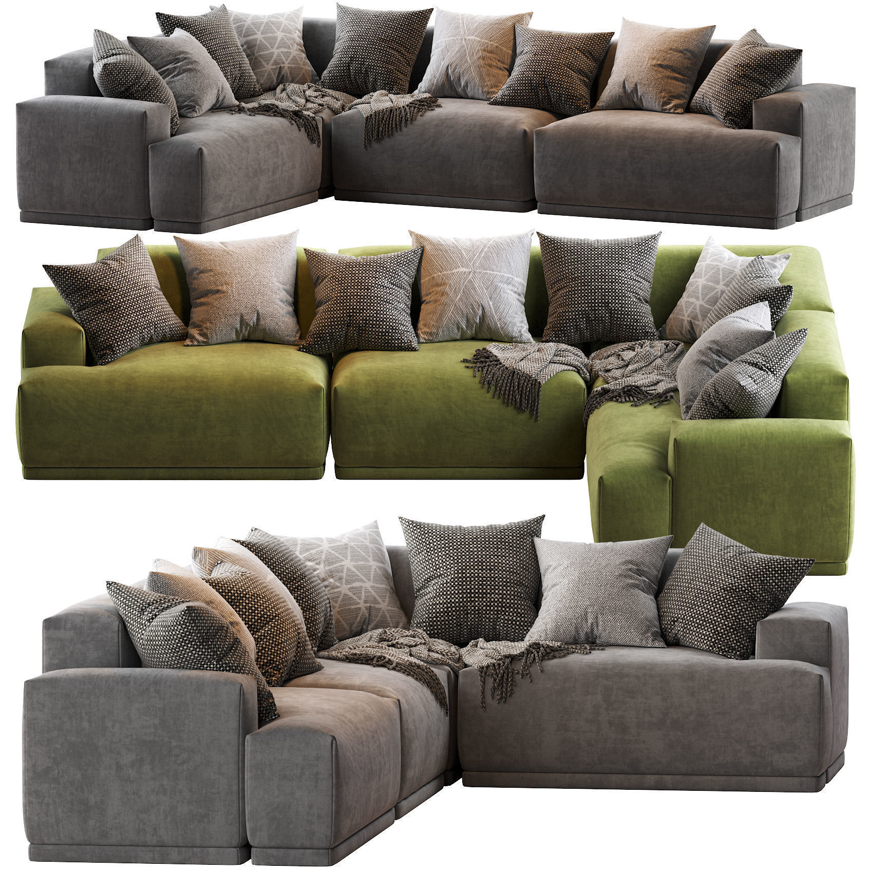 CONNECT MODULAR Sofas 3D Model Collection_33
